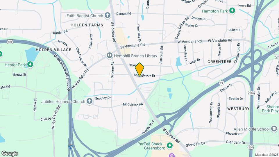 3923 Springbrook Dr Map and Location Details