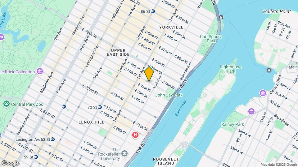 430 E 77th St Map and Location Details