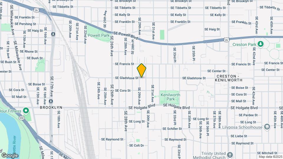 2910 SE Gladstone St Map and Location Details