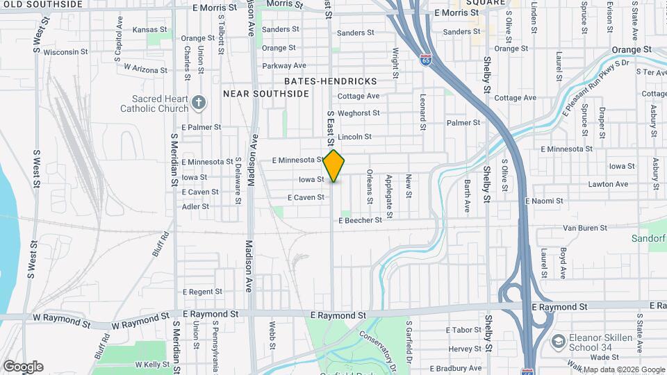 1825 S East St Mapa y Detalles de la Ubicación
