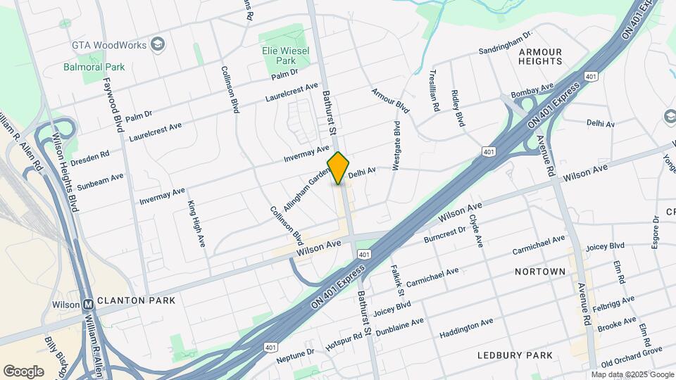 3830 Bathurst St Map and Location Details