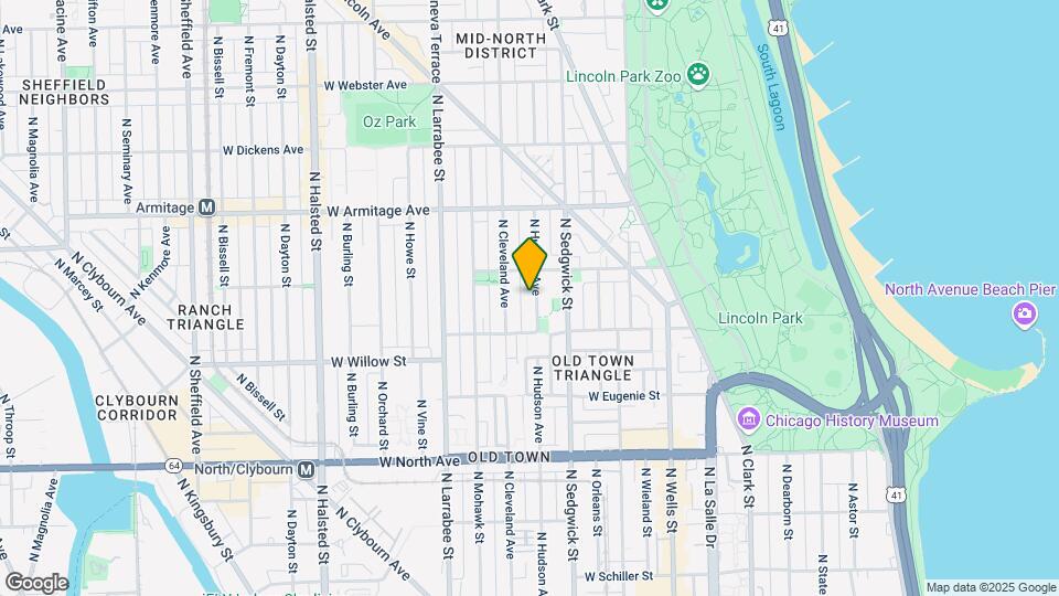1834 N Hudson Ave Map and Location Details