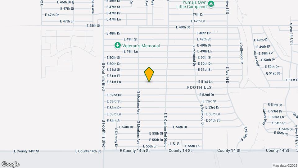 13399 E 51st Ln Map and Location Details