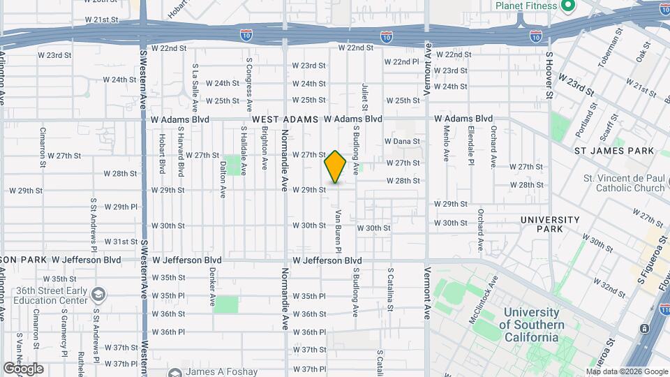 1587 1/2 W 29th St Mapa y Detalles de la Ubicación