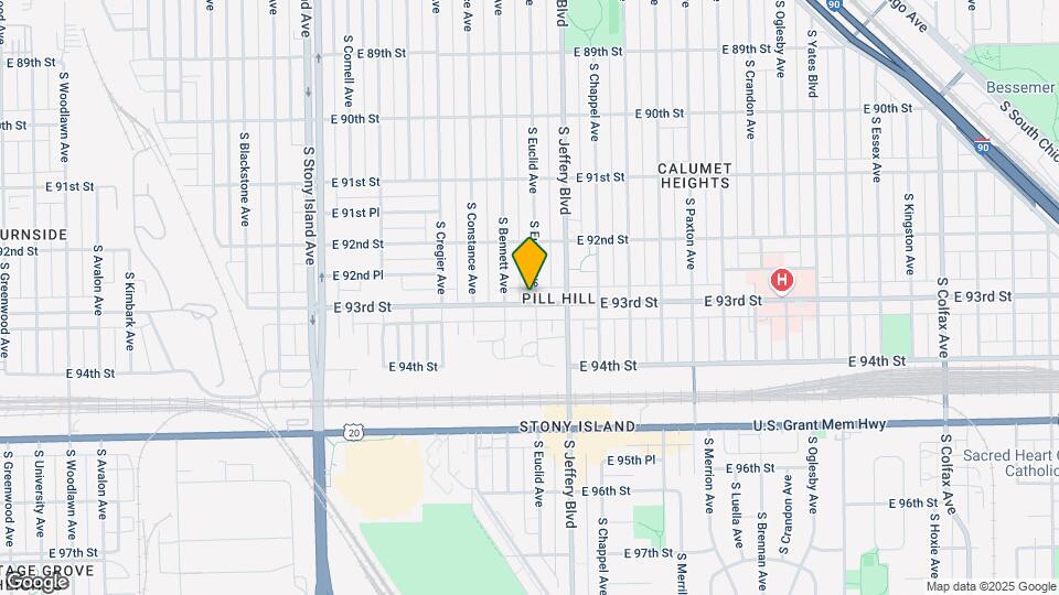 9254 S Euclid Ave Map and Location Details