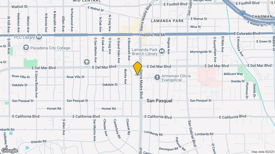 297 Sierra Madre Blvd Map and Location Details