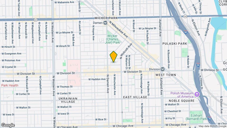 1936 W Crystal St Map and Location Details