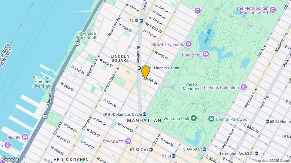 43 W 64th St Map and Location Details