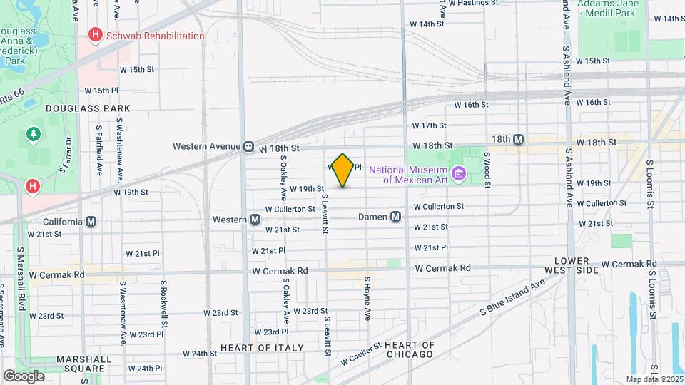 2135 W 19th St Map and Location Details