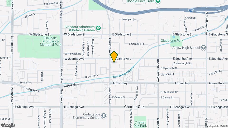 1620 S Glendora Ave Map and Location Details