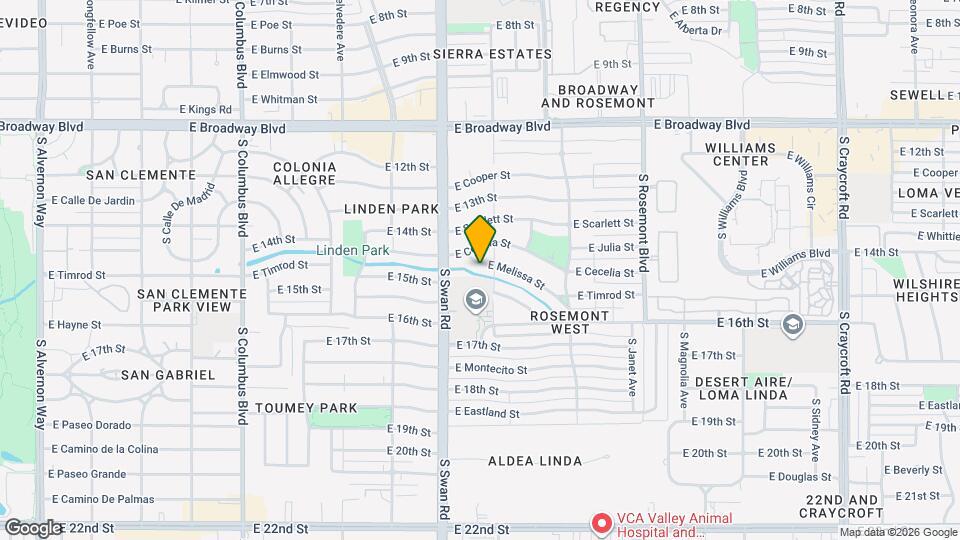 4740 E Melissa St Map and Location Details