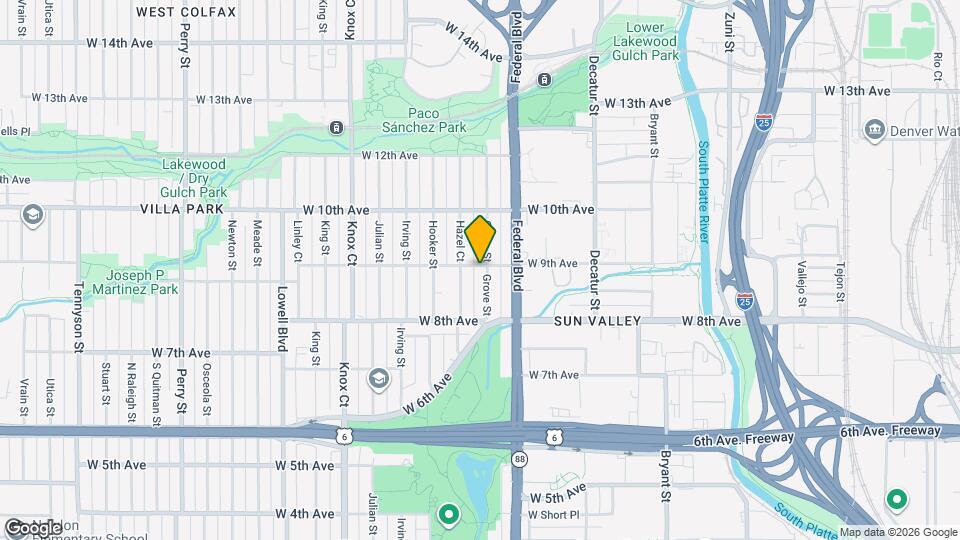 895 Grove St Map and Location Details