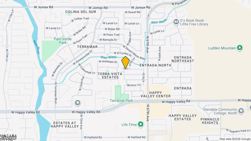 6833 W Cottontail Ln Map and Location Details