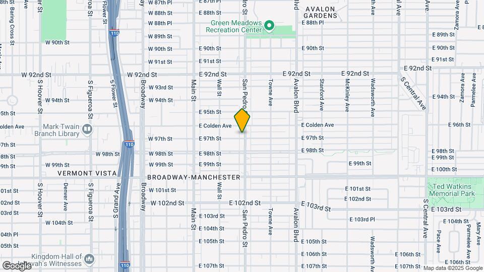 9617-9623 S San Pedro St Map and Location Details