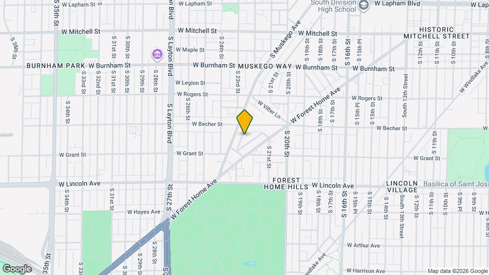 2132 S 23rd St, Unit lower Map and Location Details