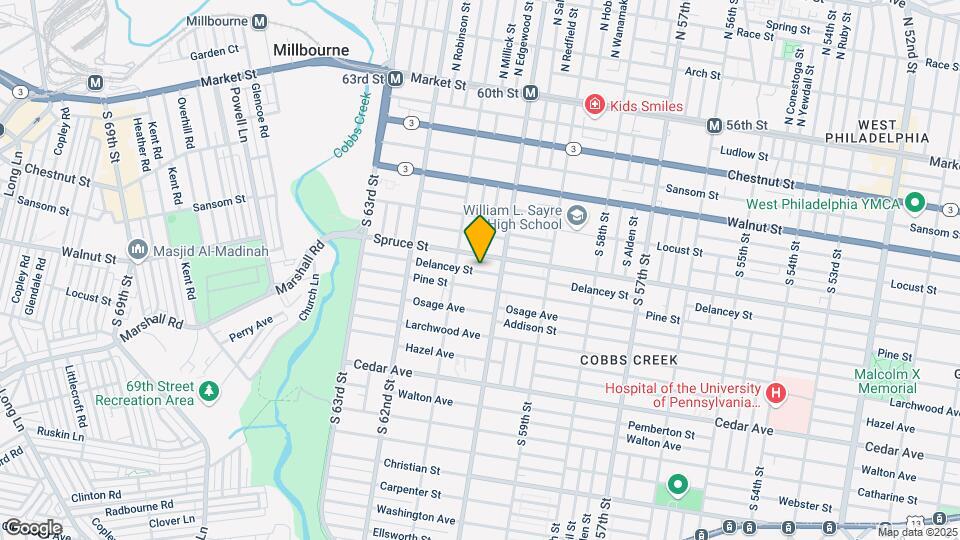6027 Delancey St Map and Location Details