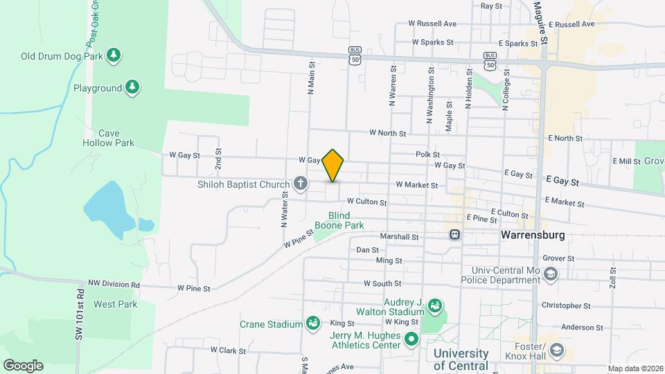 406 W Market St Map and Location Details