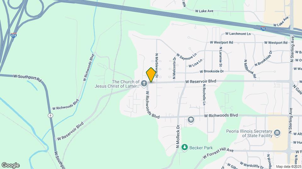 3633 W Richwoods Blvd Map and Location Details