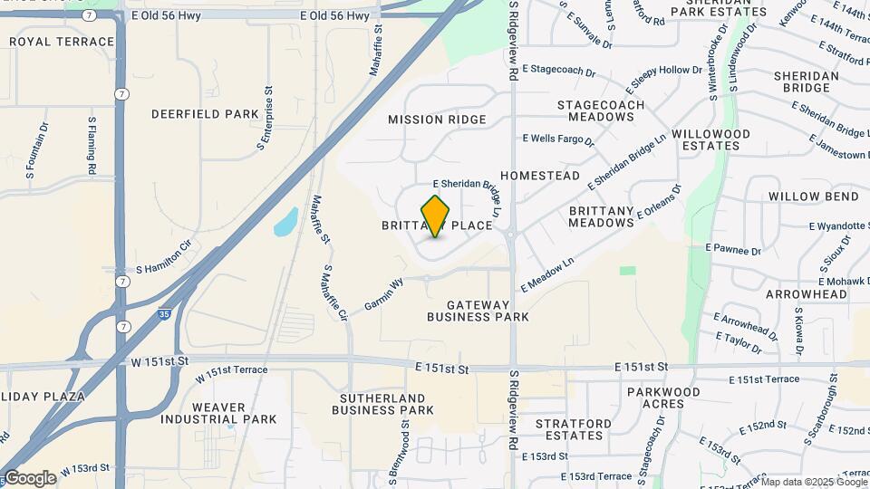 1398 S Brentwood Dr Map and Location Details