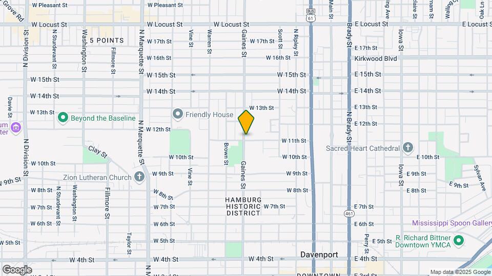 1101 Gaines St Map and Location Details