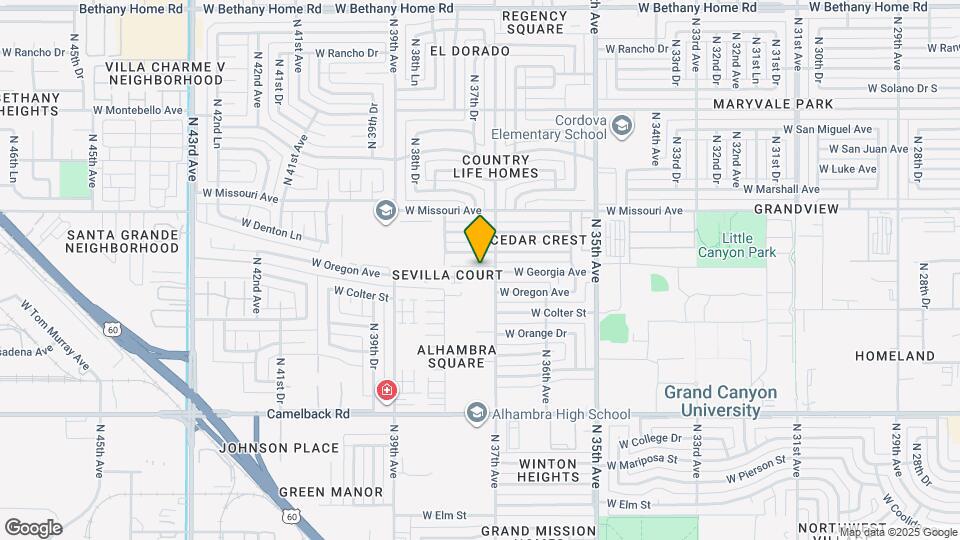 3718 W Oregon Ave Map and Location Details