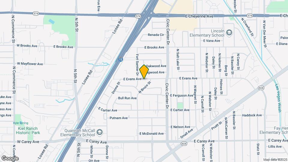 1315 E Evans Ave Map and Location Details