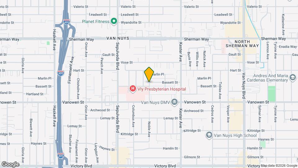 6907 Noble Ave Map and Location Details