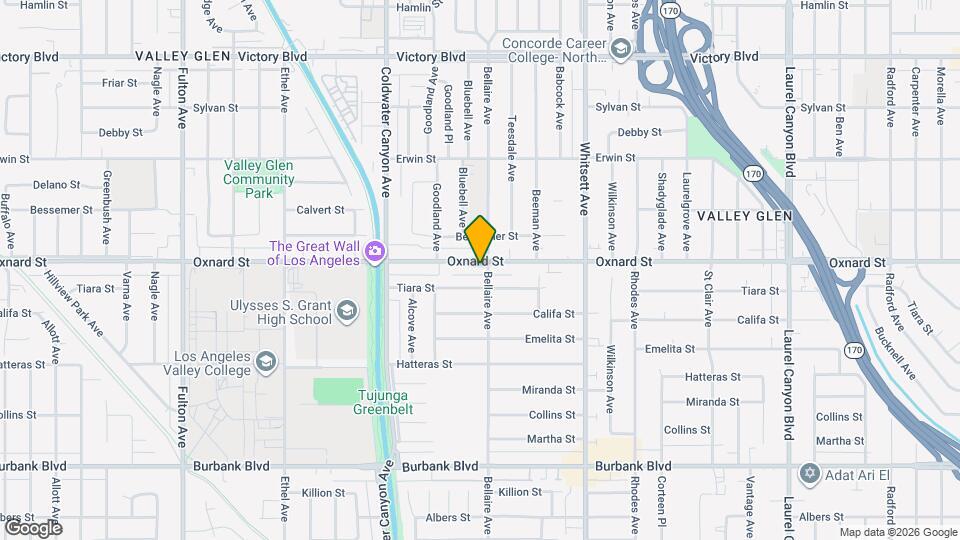 12710 Oxnard St Mapa y Detalles de la Ubicación