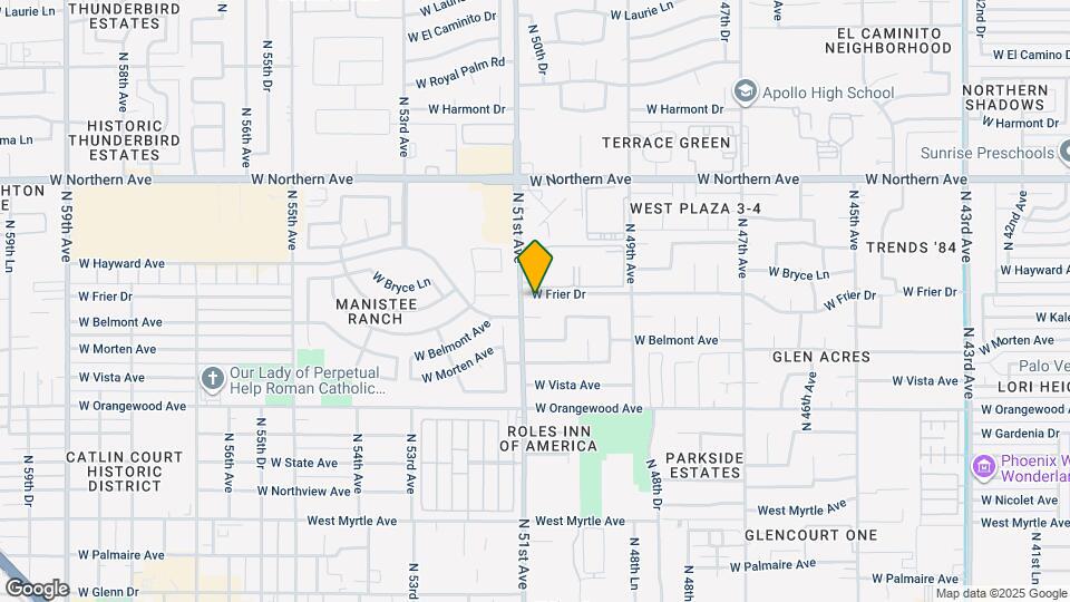 5043 W Frier Dr Map and Location Details