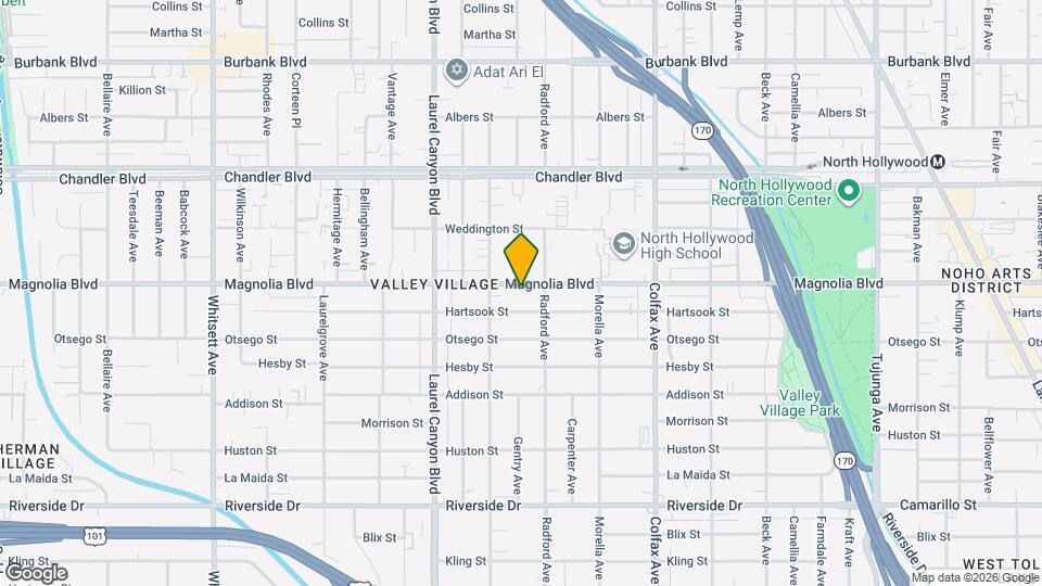 11926 Magnolia Blvd Map and Location Details