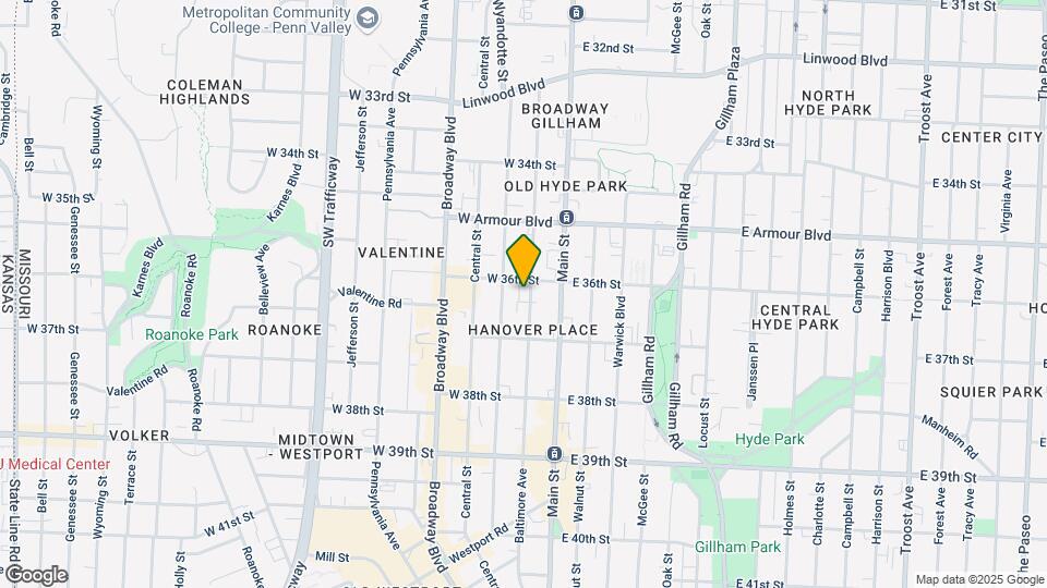 3604 Baltimore Ave Map and Location Details