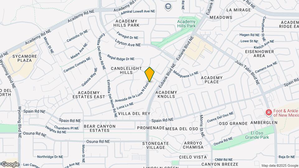 9704 Avenida de la Luna N East Map and Location Details