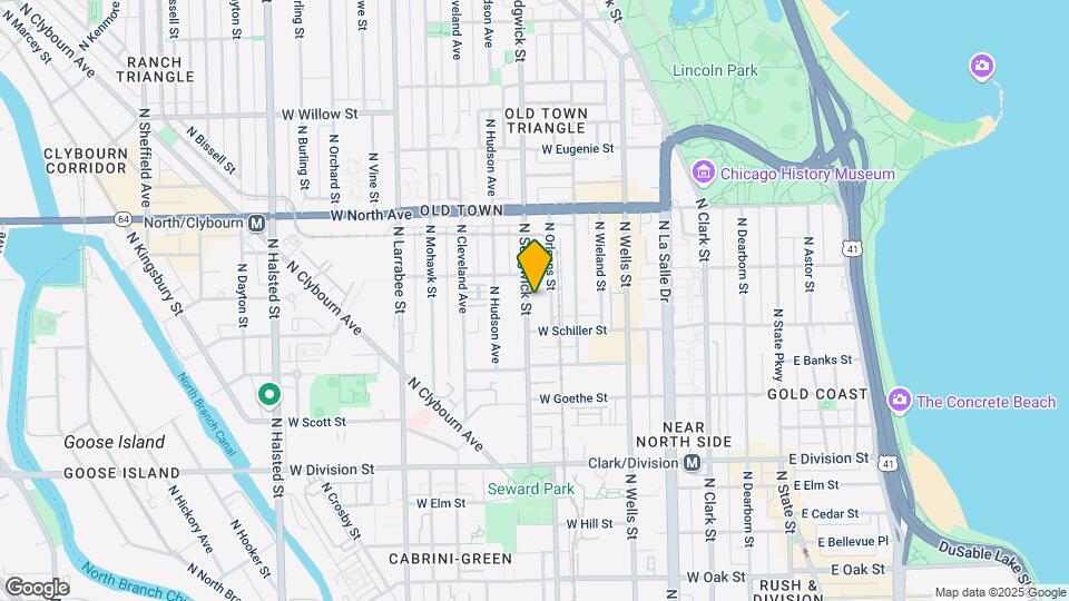 1429-1431 N Sedgwick St Mapa y Detalles de la Ubicación