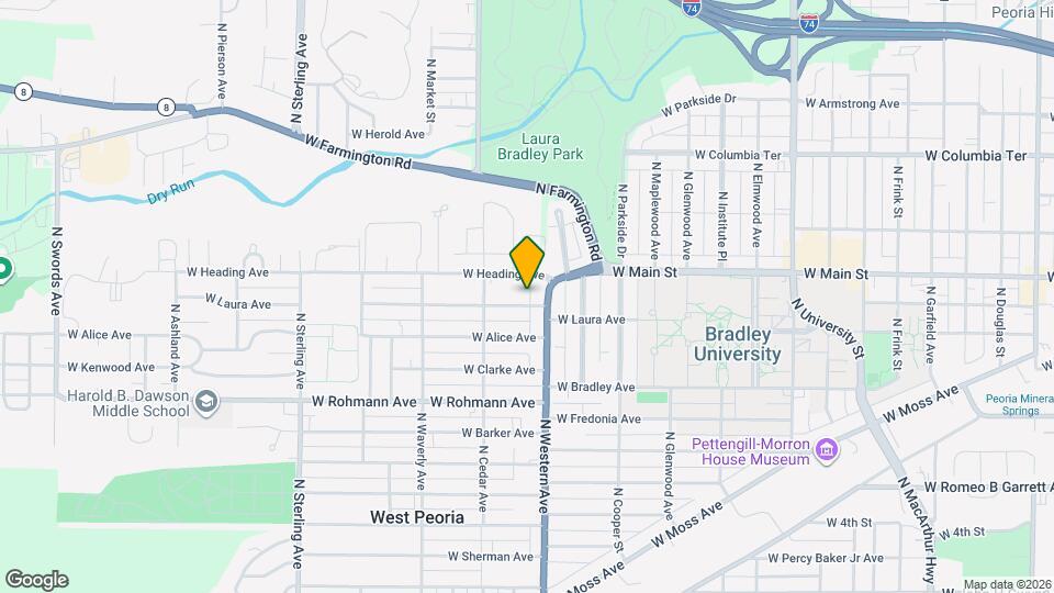 1913 W Laura Ave Mapa y Detalles de la Ubicación