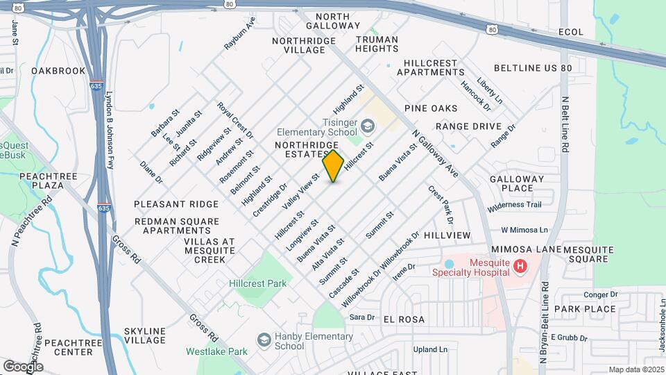 1526 Hillcrest St Mapa y Detalles de la Ubicación