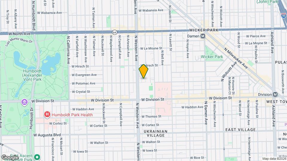 1304 N Claremont Ave Map and Location Details