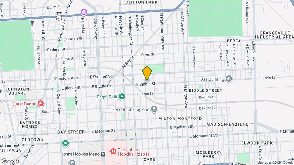 2102 E Biddle St Map and Location Details