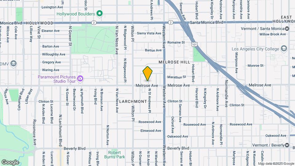 Melrose Studio Apartments Map and Location Details