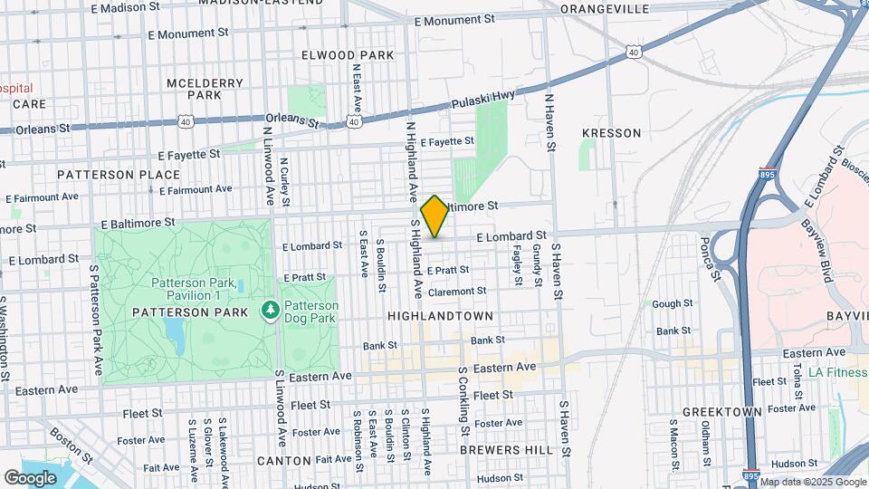 3429 E Lombard St Map and Location Details