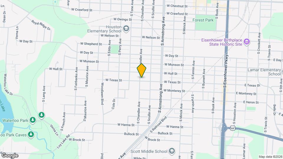931 W Texas St Map and Location Details