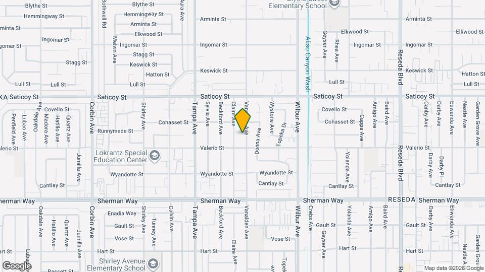 7431 Vanalden Ave Map and Location Details