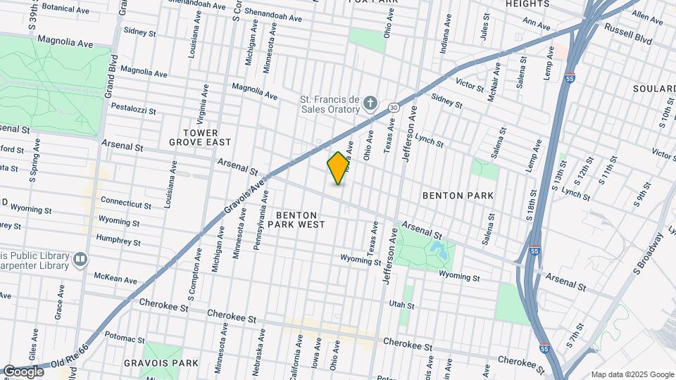 3023 Iowa Ave Map and Location Details