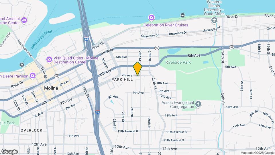705 25th St Map and Location Details