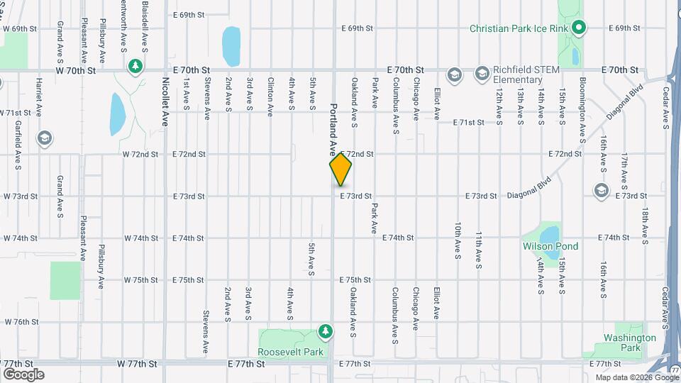 602 E 73rd St Map and Location Details