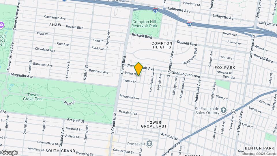 2342 Arkansas Ave, Unit Tower Grove East Mapa y Detalles de la Ubicación