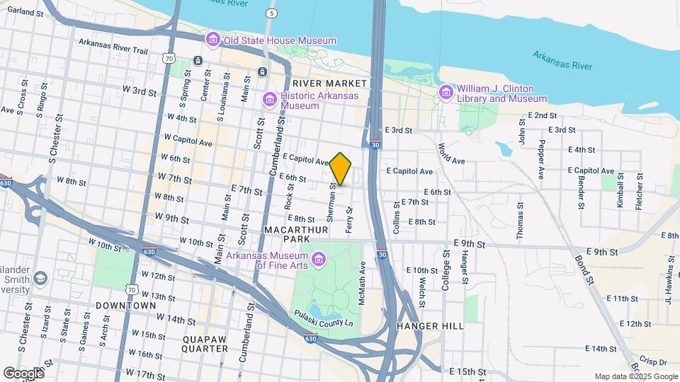 607 E 6th St Mapa y Detalles de la Ubicación