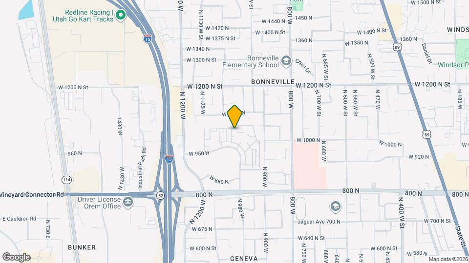 1030 N 995 W St Map and Location Details