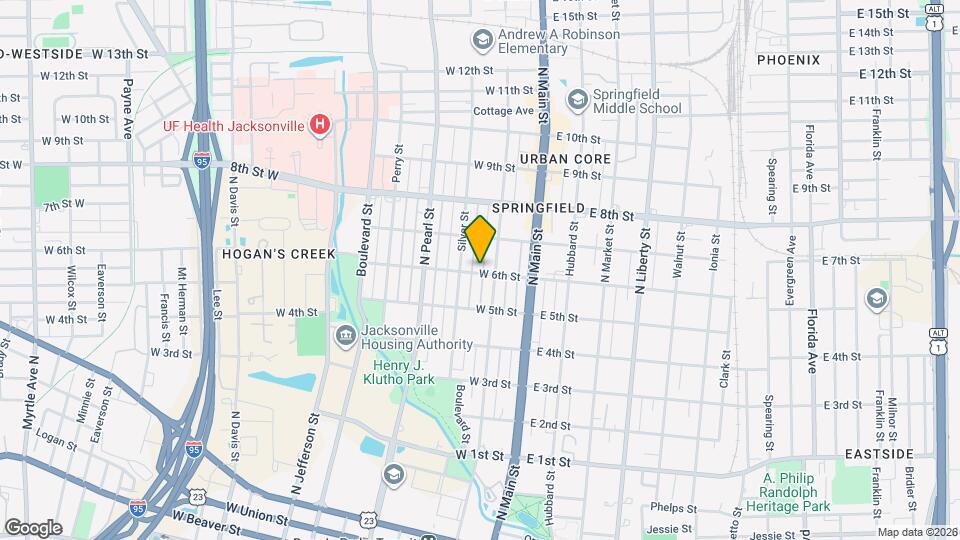 121 W 6th St Mapa y Detalles de la Ubicación