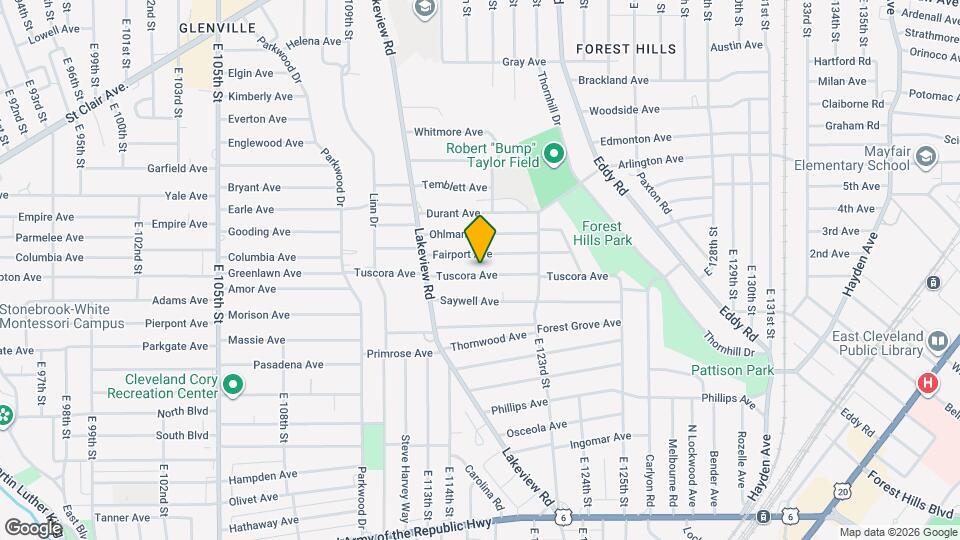 11521 Tuscora Ave Mapa y Detalles de la Ubicación