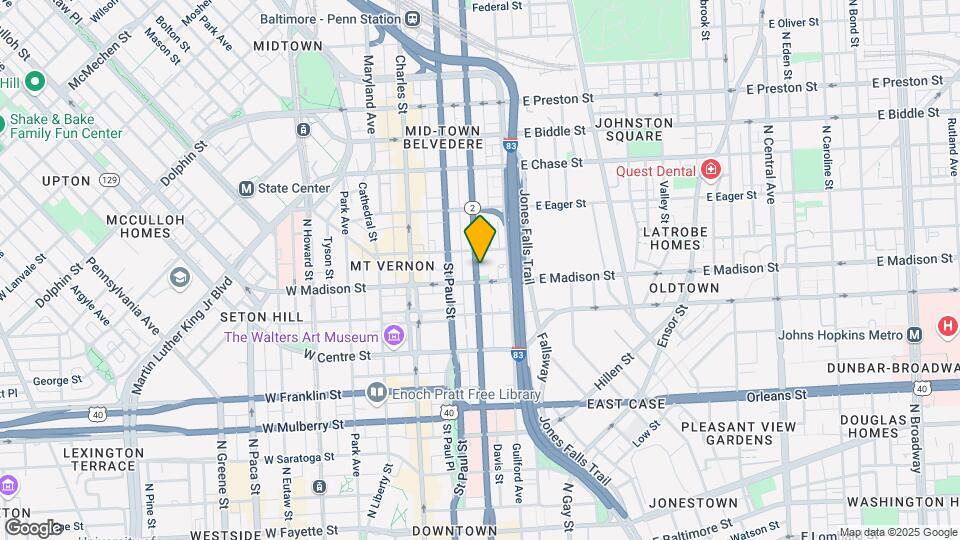 811 N Calvert St Mapa y Detalles de la Ubicación